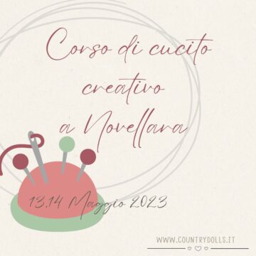 Corso di Cucito Creativo: 13.14 Maggio 2023 – Novellara Villa Petra Hotel