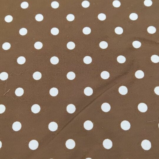 TEXCO2267 - marrone pois medio bianco diametro 8 mm