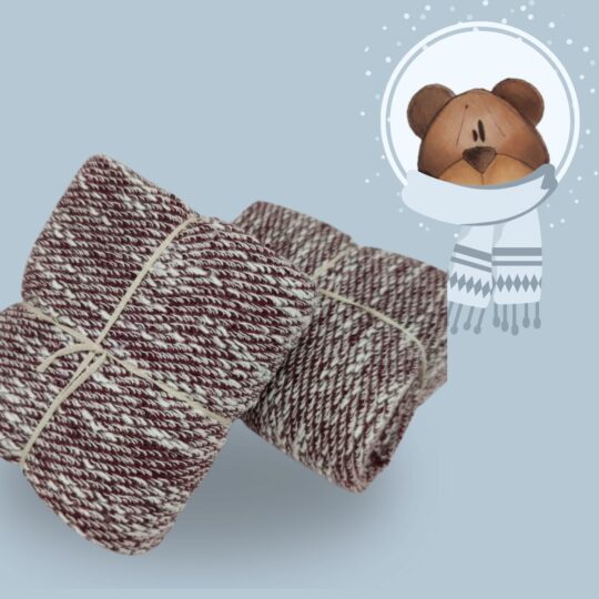 TEXFL2042 - tessuto felpato melange bordeaux e panna