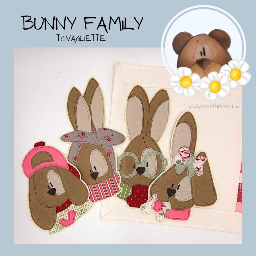 bunny family tovagliette .