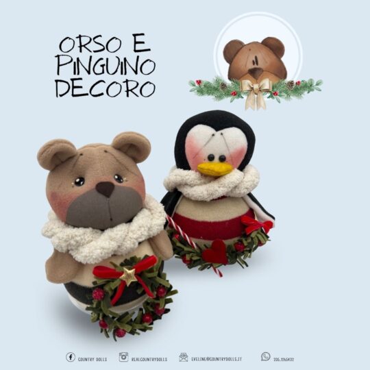 ORSO e PINGUINO DECORINI
